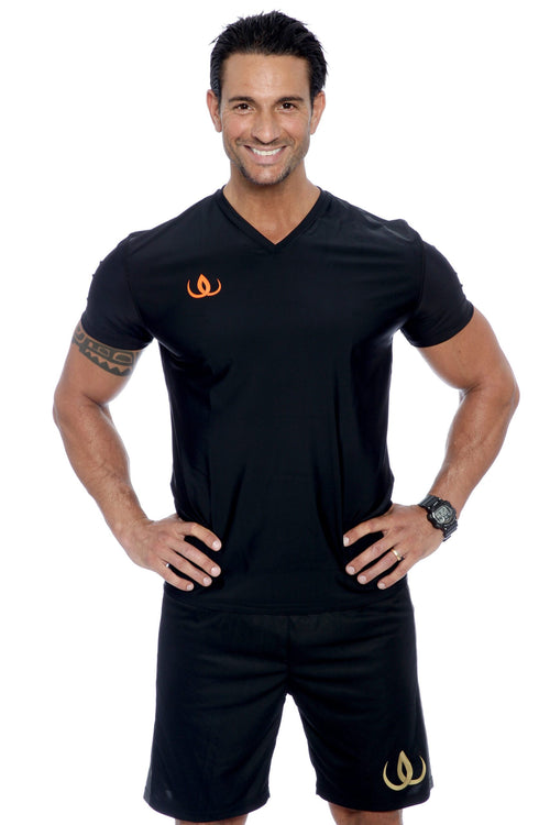 Black Tee oranje