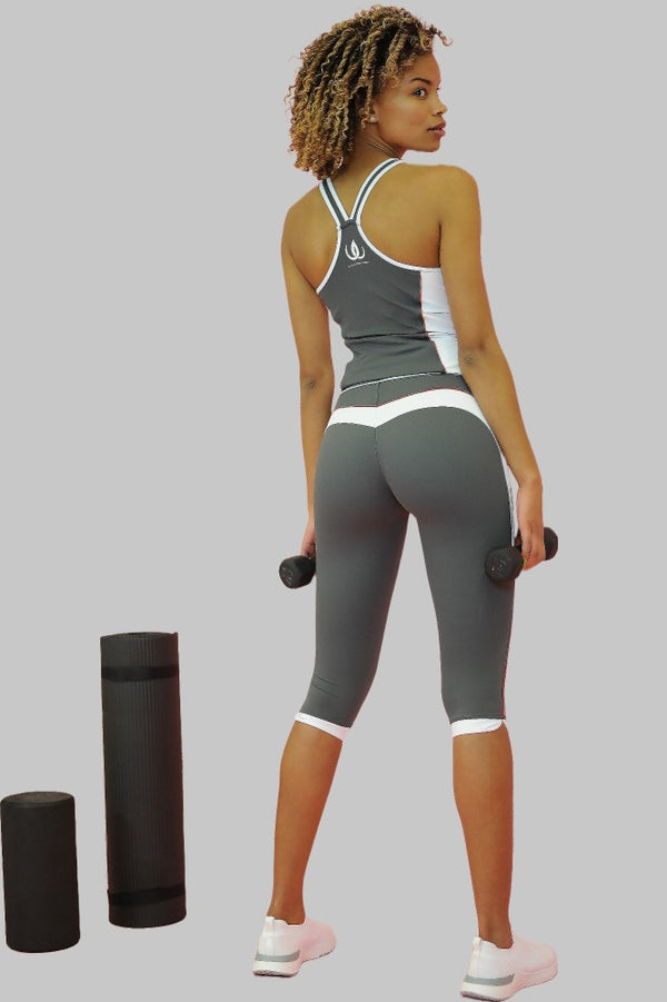 Slimline Capri Legging Donkergrijs