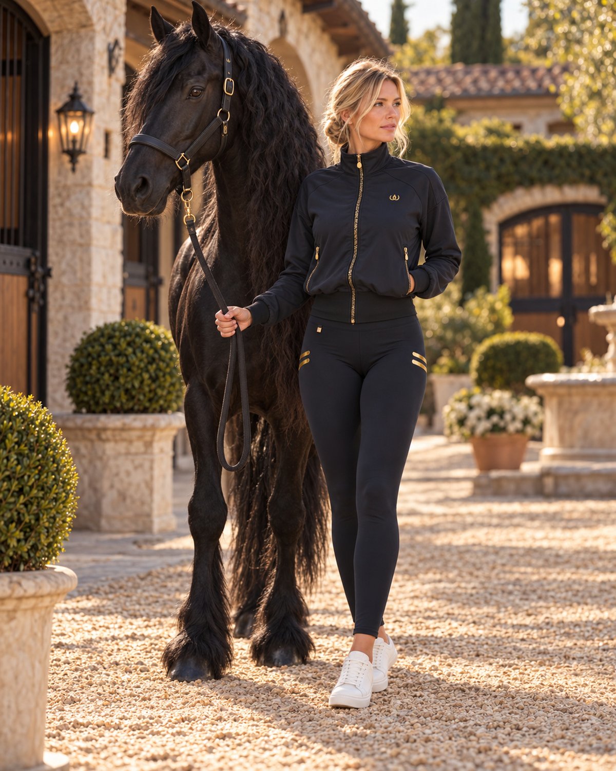 Iconic trainingsjack G2 · Iconic Stripe legging met zakken